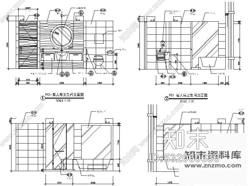 施工图酒店豪华套房装修图Ⅰcad施工图下载【ID:532060636】