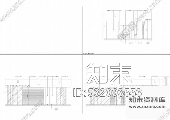 施工图上海现代时尚现代风格餐厅室内装修施工图含效果cad施工图下载【ID:532003553】