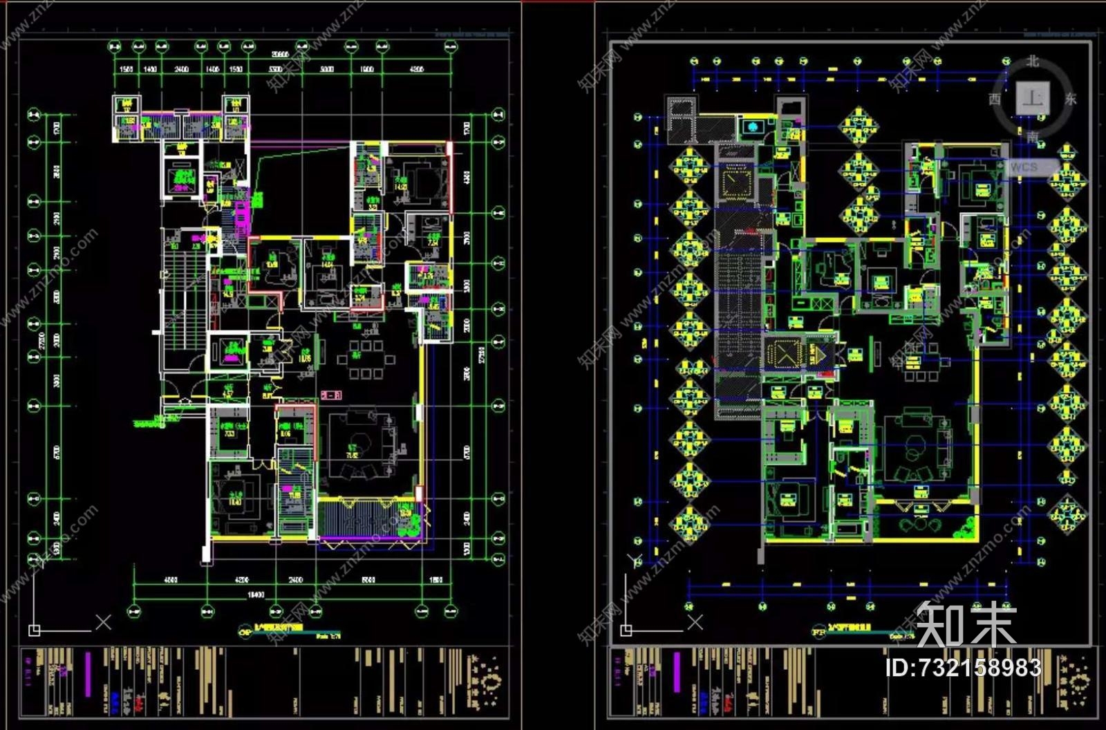 琚宾HSD—重庆港奢风格全套CAD施工图+效果图+方案汇报施工图下载【ID:732158983】