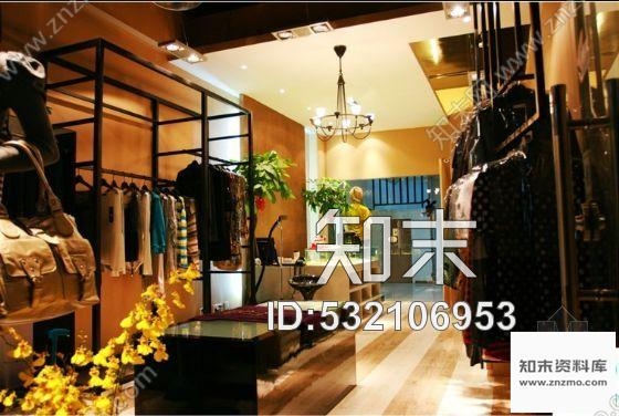施工图南京现代时尚服装店室内装修图含实景cad施工图下载【ID:532106953】