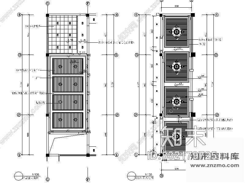 多功能会议室装修平面图cad施工图下载【ID:832179725】