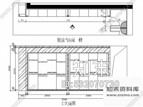 施工图重庆时尚现代老年女装专卖店装修施工图含效果cad施工图下载【ID:532070730】