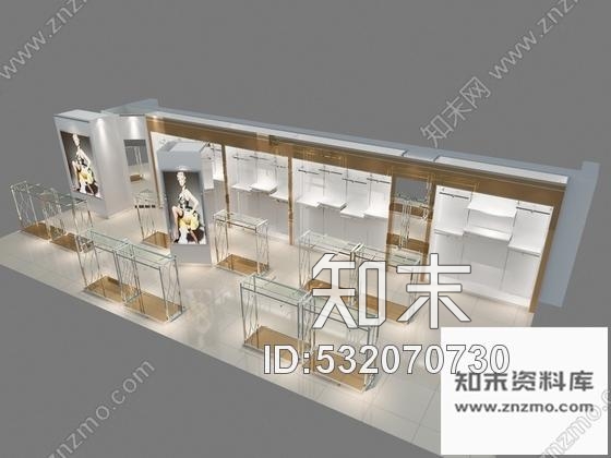 施工图重庆时尚现代老年女装专卖店装修施工图含效果cad施工图下载【ID:532070730】