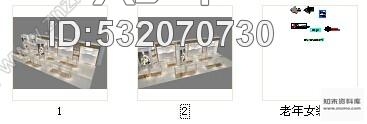 施工图重庆时尚现代老年女装专卖店装修施工图含效果cad施工图下载【ID:532070730】