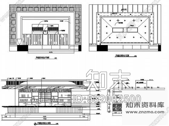 施工图沈阳某酒店东京铁板炉烧馆室内装修图cad施工图下载【ID:532002500】