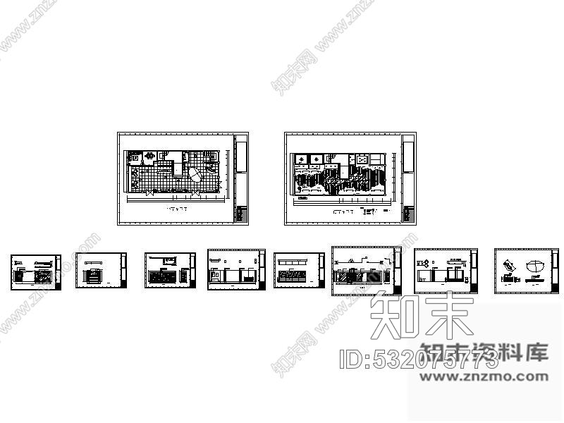 施工图322㎡售楼处设计方案含效果cad施工图下载【ID:532075773】