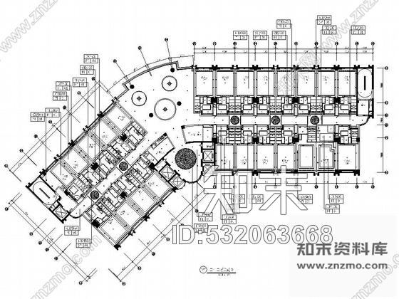 施工图广东白金五星级酒店平面设计图cad施工图下载【ID:532063668】