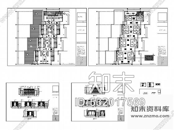 施工图江苏某图书馆茶社装修图cad施工图下载【ID:532017569】