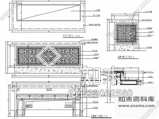 施工图合肥极具特色中式古典餐厅装修图含效果cad施工图下载【ID:532002560】