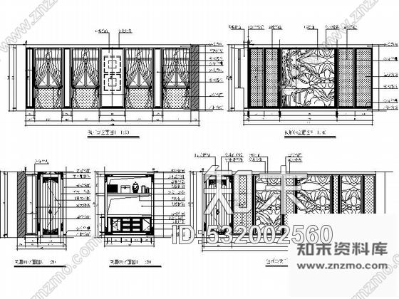 施工图合肥极具特色中式古典餐厅装修图含效果cad施工图下载【ID:532002560】