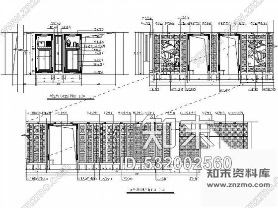 施工图合肥极具特色中式古典餐厅装修图含效果cad施工图下载【ID:532002560】