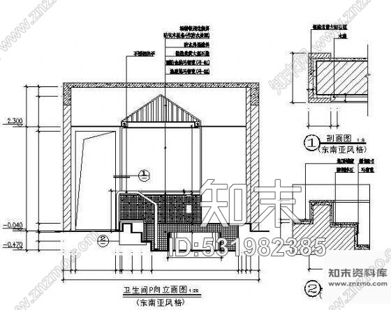 施工图别墅装修图(东南亚风格)cad施工图下载【ID:531982385】