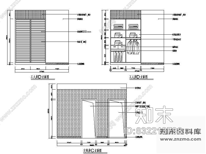 图块/节点新古典父母房立面图cad施工图下载【ID:832213798】