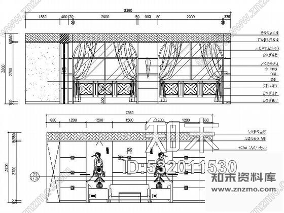 施工图餐厅大包间装饰图cad施工图下载【ID:532011530】