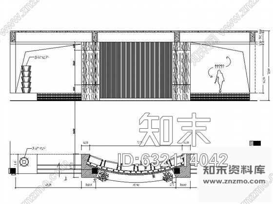 施工图嘉兴休闲会所中式风格大堂吧室内施工图含效果图cad施工图下载【ID:632114042】