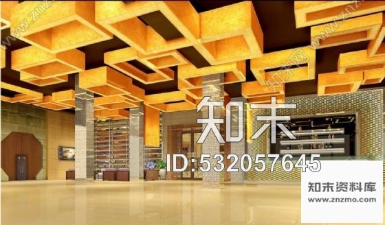 施工图三门峡新中式大酒店室内装修图含效果cad施工图下载【ID:532057645】