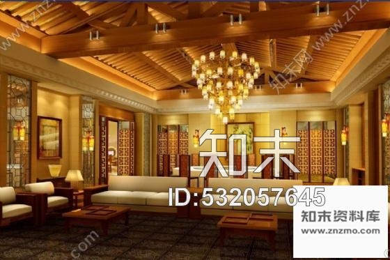 施工图三门峡新中式大酒店室内装修图含效果cad施工图下载【ID:532057645】