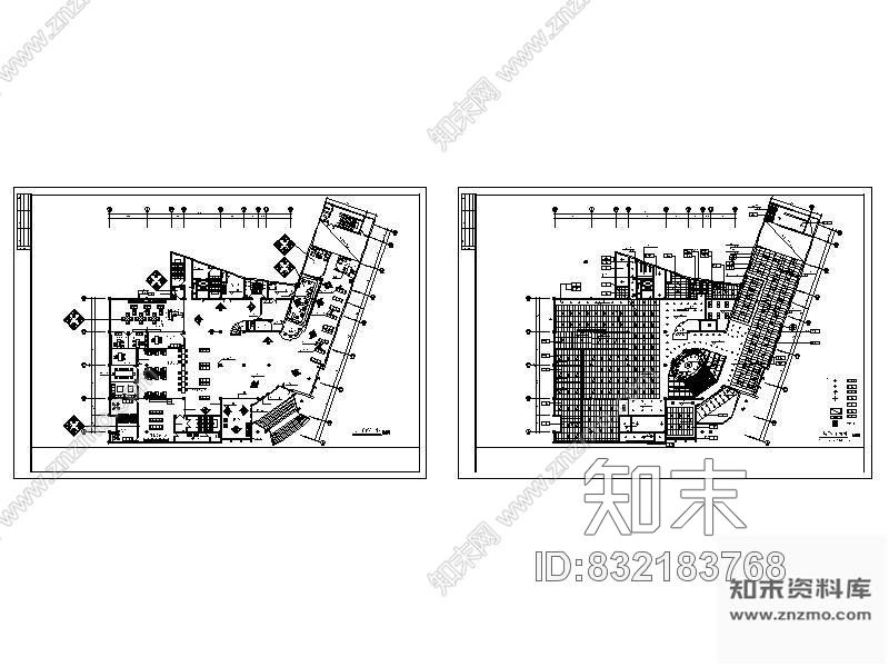 图块/节点银行平面图cad施工图下载【ID:832183768】