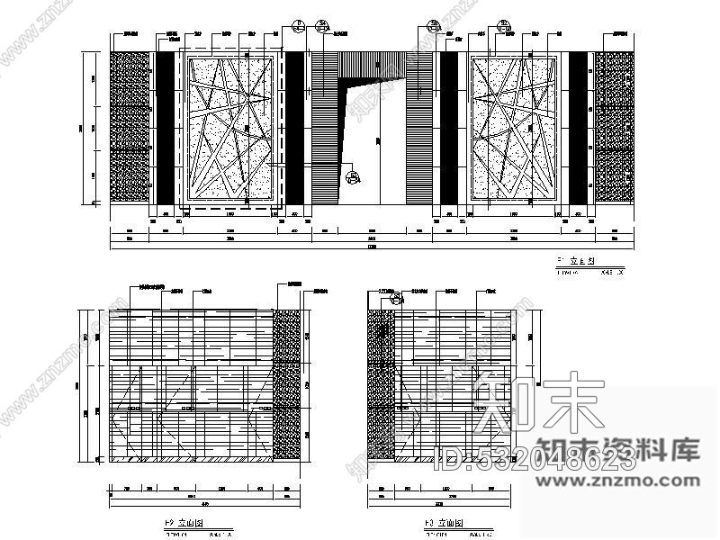 施工图上海某四星级酒店大堂装修图cad施工图下载【ID:532048623】