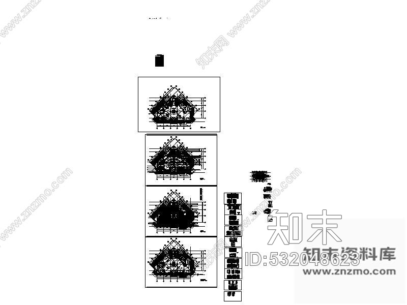 施工图上海某四星级酒店大堂装修图cad施工图下载【ID:532048623】