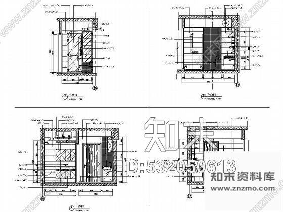 施工图苏州商务酒店D型标准双人客房装修图cad施工图下载【ID:532050613】