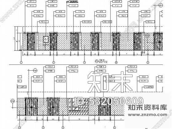 施工图苏州某商务大厦走廊局部装修图cad施工图下载【ID:532050609】