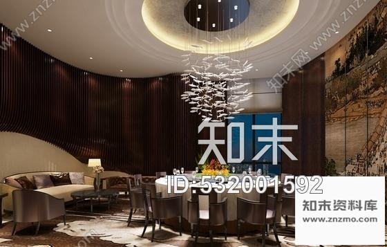 施工图上海新中式优雅复古餐厅室内施工图含效果图cad施工图下载【ID:532001592】