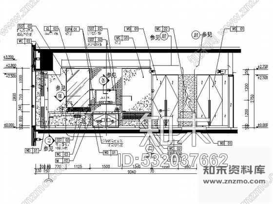 施工图河北某五星级豪华酒店好莱坞双人间室内装修施工图cad施工图下载【ID:532037662】