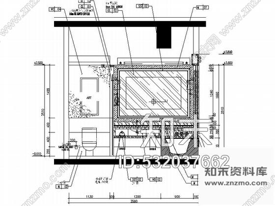 施工图河北某五星级豪华酒店好莱坞双人间室内装修施工图cad施工图下载【ID:532037662】