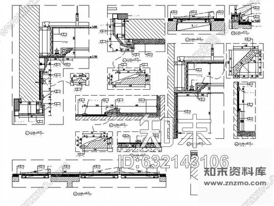 施工图浙江高端住宅小区现代风格电梯厅室内装修施工图cad施工图下载【ID:632143106】