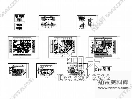 施工图茶艺馆设计装修图cad施工图下载【ID:532016532】