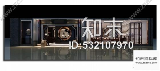 施工图北京中式风格古典家具展厅CAD装修图含效果施工图下载【ID:532107970】