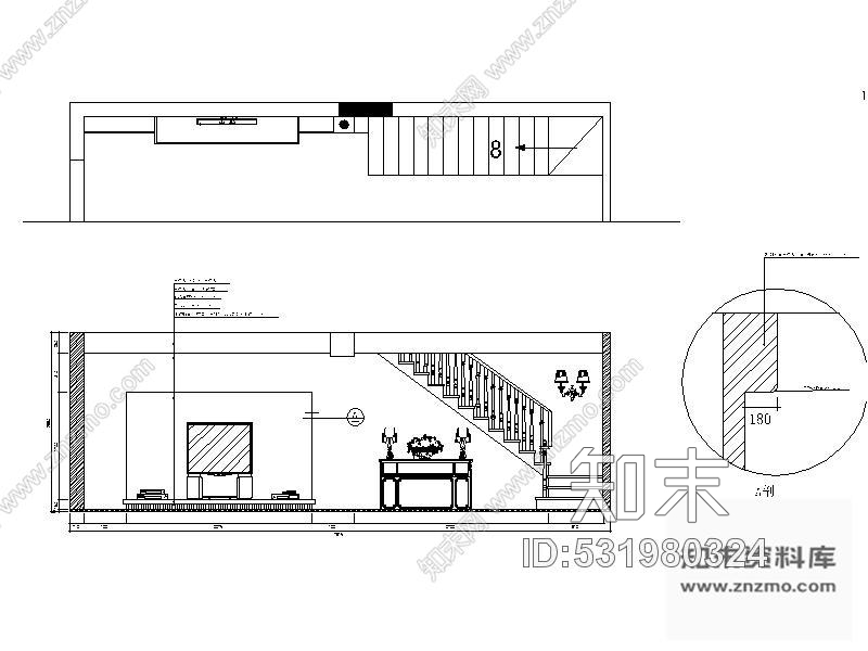 施工图田园乡村风格三层别墅装修图含效果cad施工图下载【ID:531980324】