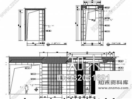 施工图五星酒店首层电梯厅施工图cad施工图下载【ID:532051691】