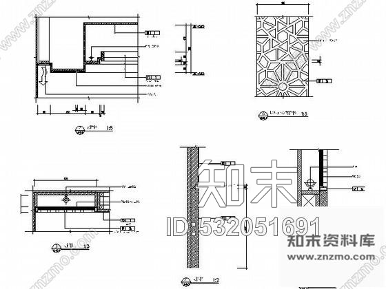 施工图五星酒店首层电梯厅施工图cad施工图下载【ID:532051691】