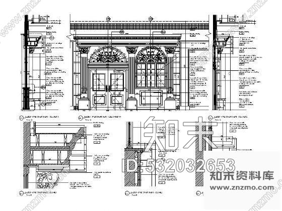 施工图奢华迪拜某酒店装修图cad施工图下载【ID:532032653】