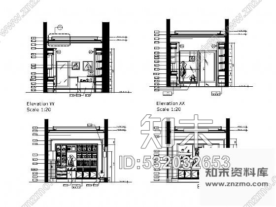 施工图奢华迪拜某酒店装修图cad施工图下载【ID:532032653】