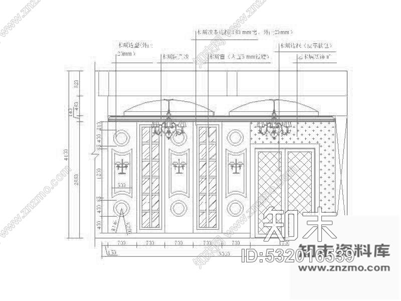 施工图某酒吧欧式装修图(含效果)cad施工图下载【ID:532016539】