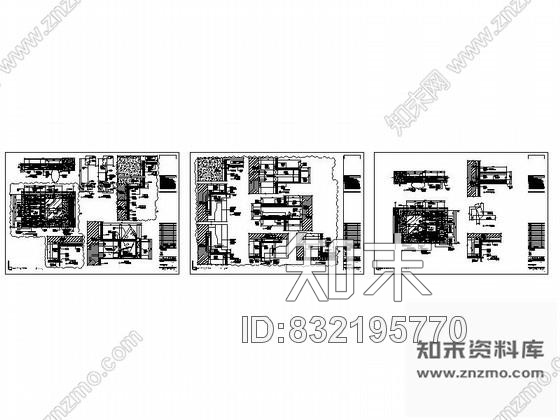 图块/节点酒店时尚电视墙详图cad施工图下载【ID:832195770】