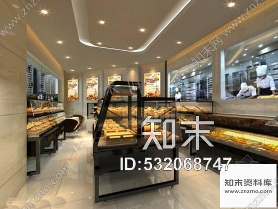 施工图四川蛋糕店现代风格室内设计CAD施工图含效果施工图下载【ID:532068747】