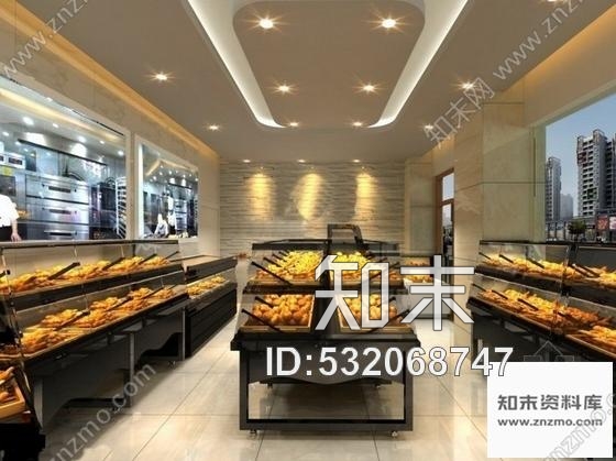 施工图四川蛋糕店现代风格室内设计CAD施工图含效果施工图下载【ID:532068747】