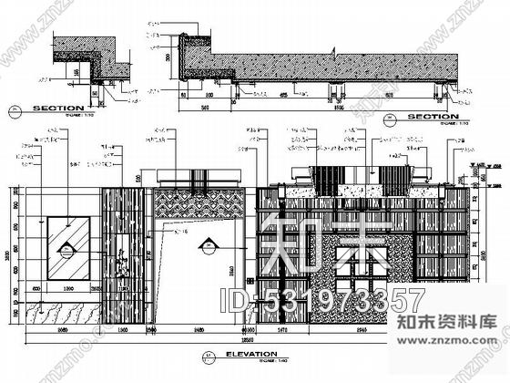 施工图某公馆现代中式双层别墅室内装修图含效果实景cad施工图下载【ID:531973357】