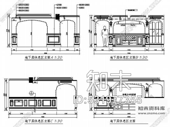 施工图浙江豪华美式风格三层别墅样板间室内装修设计施工图含效果cad施工图下载【ID:531977355】