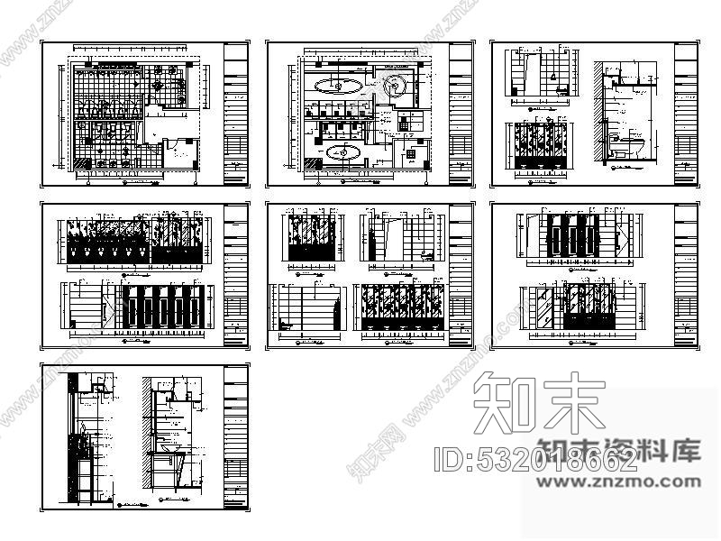 施工图某国际酒店公共卫生间装修图施工图下载【ID:532018662】