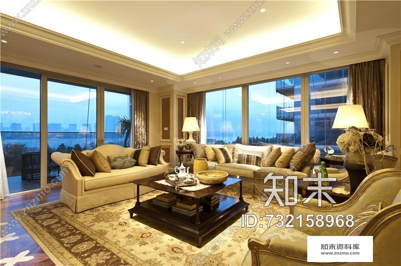 杭州绿城蓝色钱江豪华公寓2A大堂&amp;样板间cad施工图下载【ID:732158968】