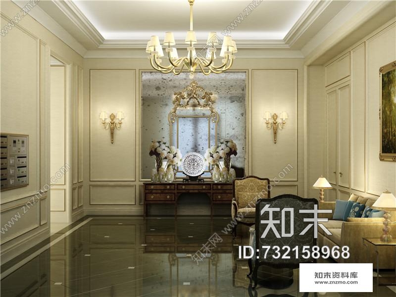 杭州绿城蓝色钱江豪华公寓2A大堂&amp;样板间cad施工图下载【ID:732158968】