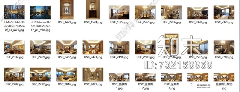 杭州绿城蓝色钱江豪华公寓2A大堂&amp;样板间cad施工图下载【ID:732158968】