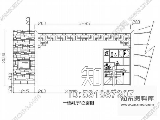 施工图某自建二层别墅中式室内装修图施工图下载【ID:531987307】