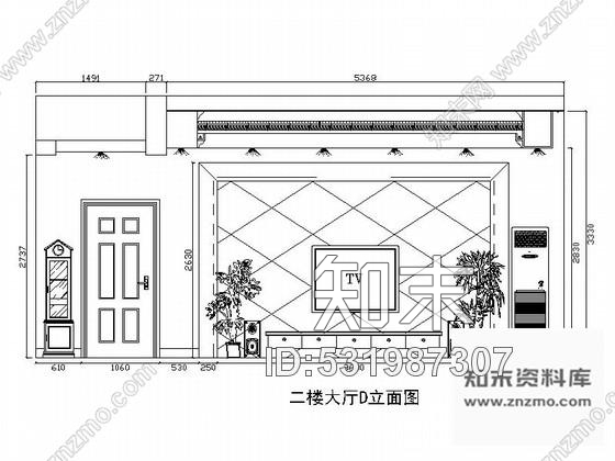 施工图某自建二层别墅中式室内装修图施工图下载【ID:531987307】