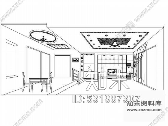 施工图某自建二层别墅中式室内装修图施工图下载【ID:531987307】